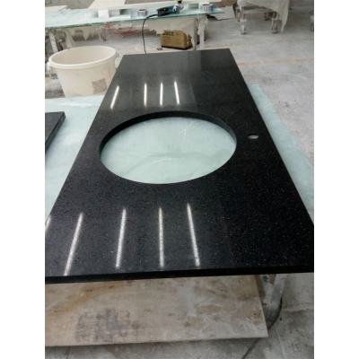 encimeras de piedra de cuarzo negro