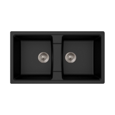 fregadero de cocina de dos senos