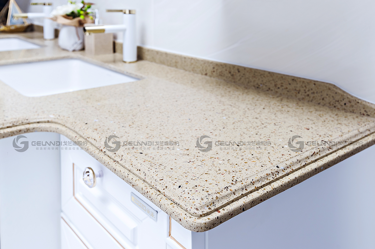 Piedra de cuarzo y piedra artificial para encimeras de baño